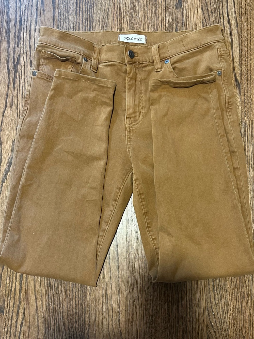 Madewell 9” High Rise Skinny Skinny Jeans Camel Brown Size 29 - Picture 5 of 8